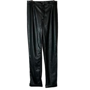 Missguided Faux Leather Black Pants- Size 8 NWT
